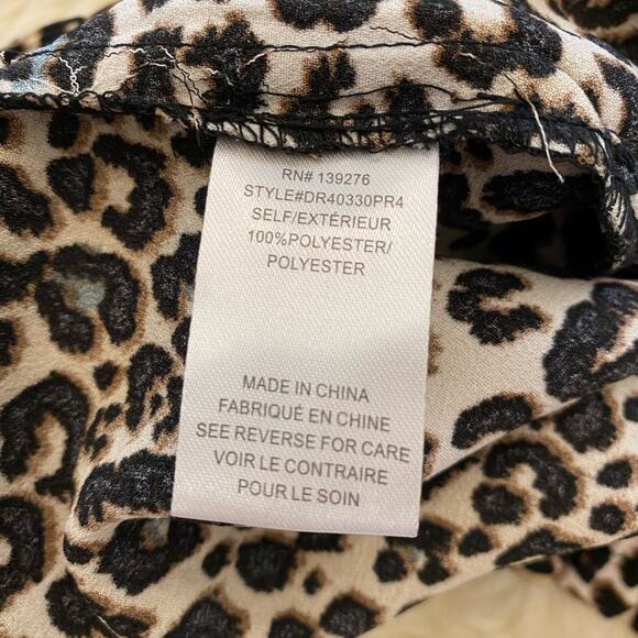 DR2 Animal Print Pull On Wide Leg Crop Pants Medium - Picture 6 of 12